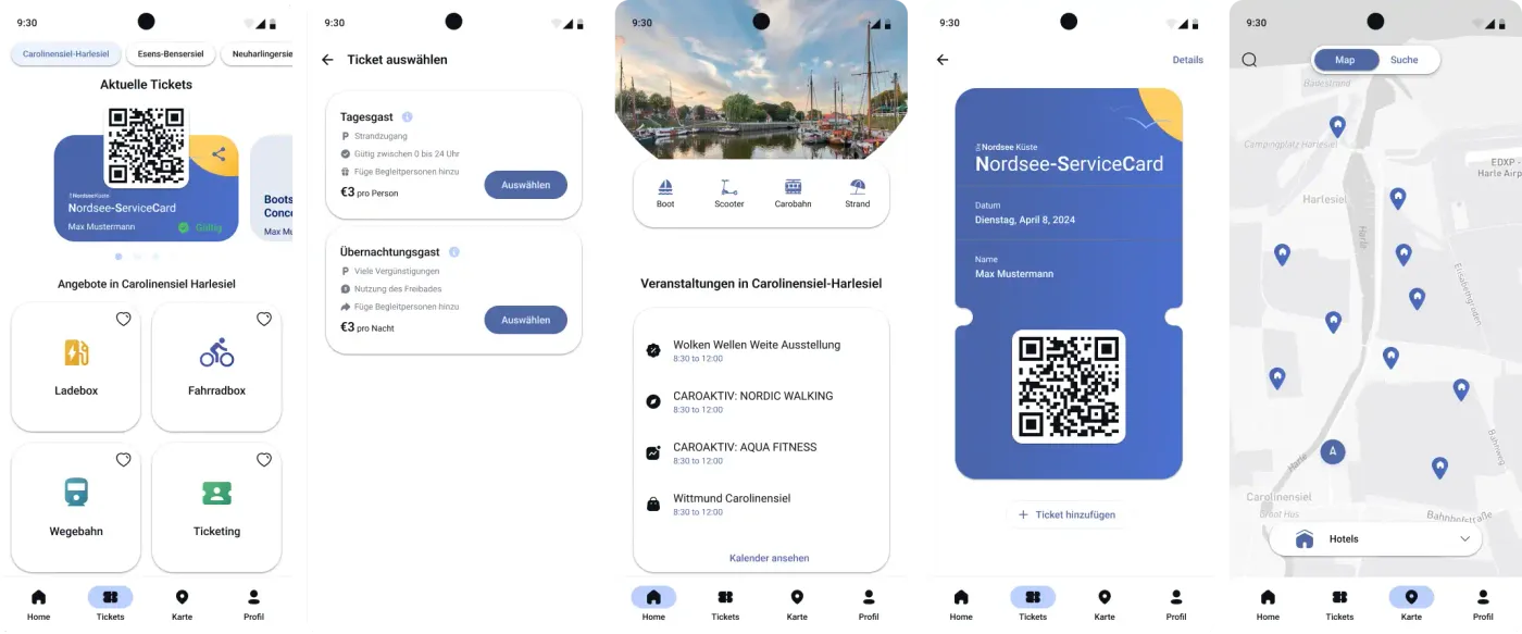 Coastal scene showing the tourist destination