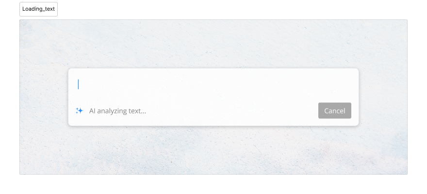 AI assistant loading state