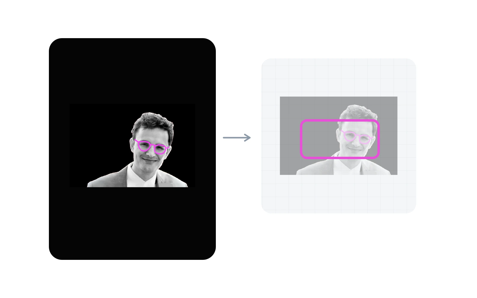 Real source portrait before shader processing
