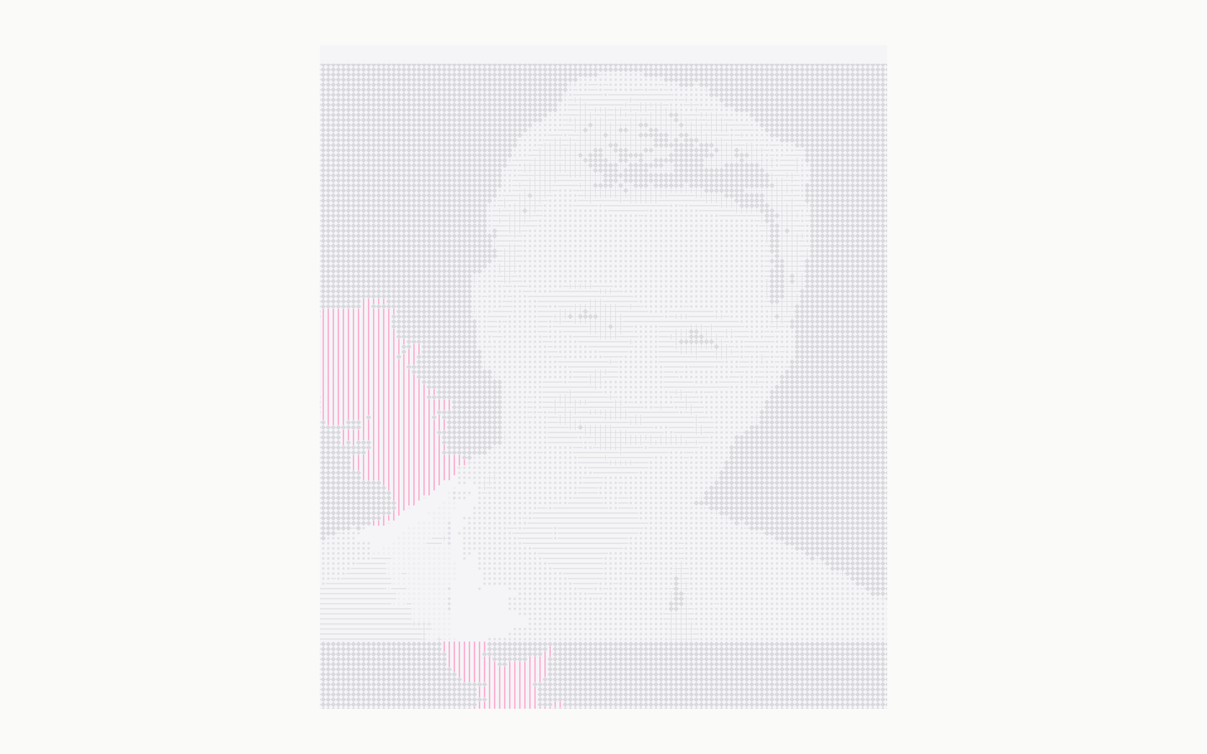 Homepage hero test with a large revealed portrait texture